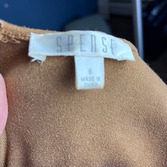 Spense Faux Suede Laser Cutout Sleeveless Dress 6 Western Cowgirl Yellowstone - Picture 6 of 7